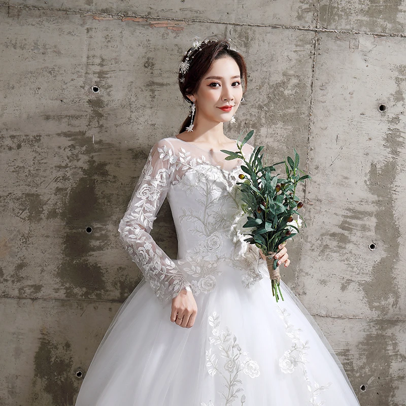 Wedding Dress 2022 New Birde Long Sleeve Ball Gown Luxury Lace Wedding Dresses Vestido De Noiva Robe De Mariee Plus Size 2 Wedding Dress 2022 New Birde Long Sleeve Ball Gown Luxury Lace Wedding Dresses Vestido De Noiva Robe De Mariee Plus Size 2