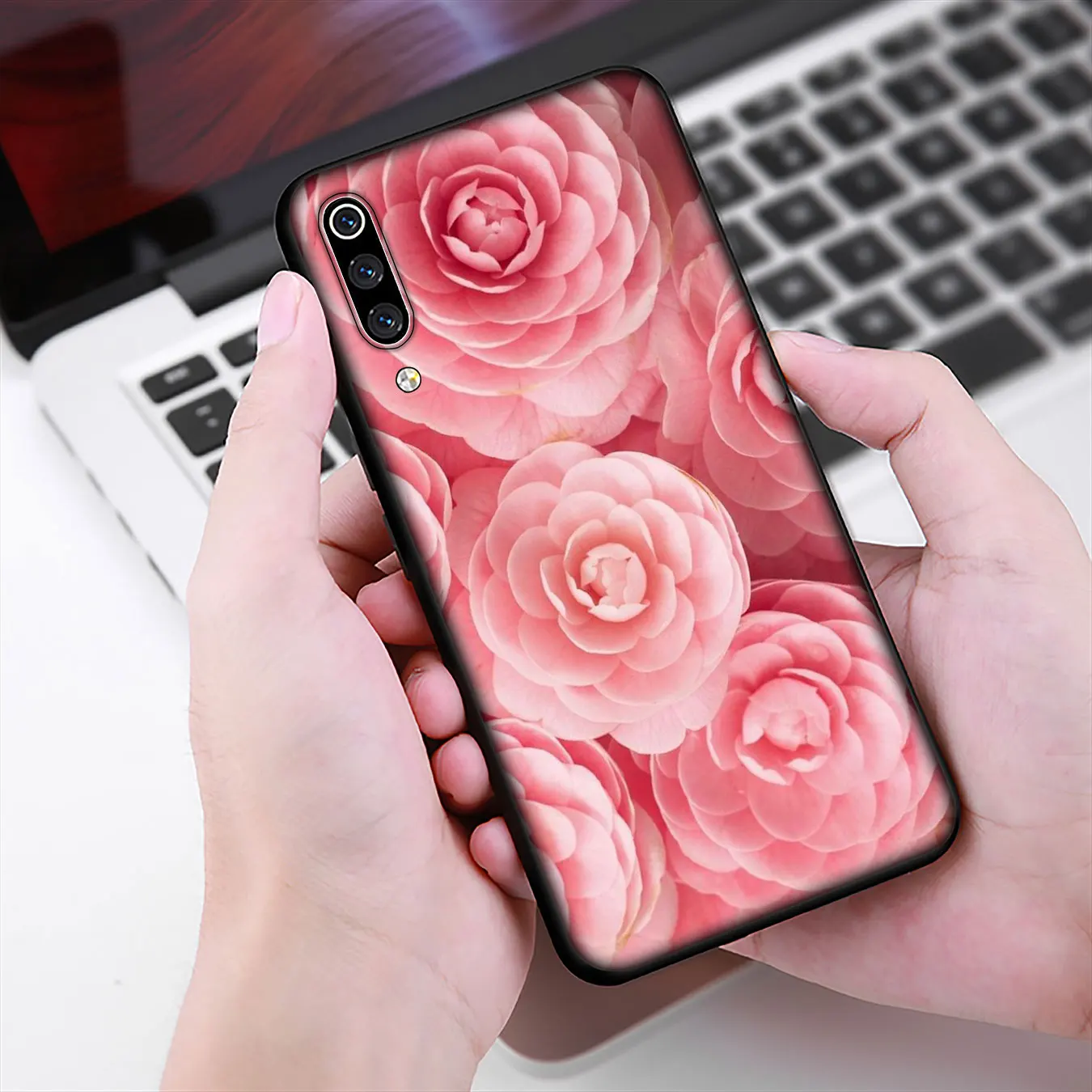 IYICAO Pink Camellia flower Soft TPU Silicone Phone Case for Xiaomi Redmi Note 8 8A 8T 7 7A 6 6A 5 5A GO S2 K30 K20 Pro Cover | Мобильные