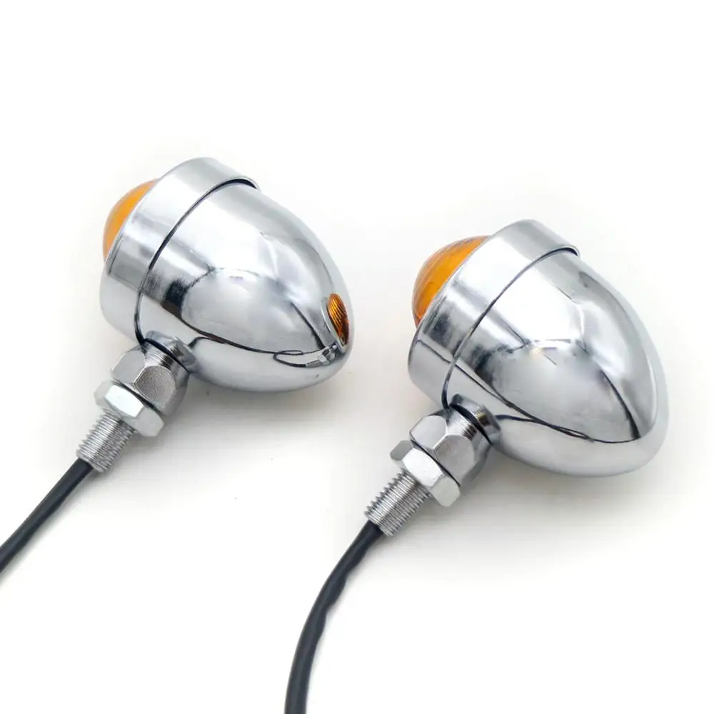 Универсальная мотоциклетная Поворотная сигнальная пуля Хромированная