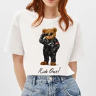 BLINGPAW Teddy Bear для прогулок с буквенным принтом Футболка из чистого хлопка, унисекс Топ и летние футболки на заказ 16 видов цветов