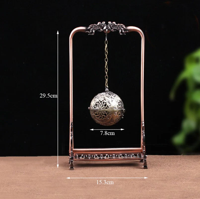 

Copper Hollow Coil Incense Burner Antique Creative Portable Incense Holder Tibetan Aromatherapy Censer Zen Home Decoration Craft