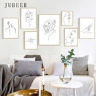 Скандинавский стиль любовь плакат модульные фотографии абстрактные линии стены художественные плакаты и принты для девушки комнаты украшения фотографии стены