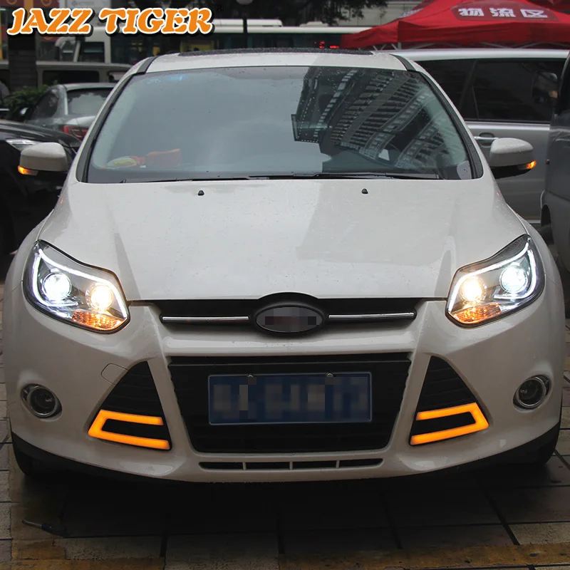 

JAZZ TIGER Car Styling LED DRL Halogen Turn Signal Light Head Lamp Assembly LED Headlight For Ford Focus 3 MK3 2012 2013 2014