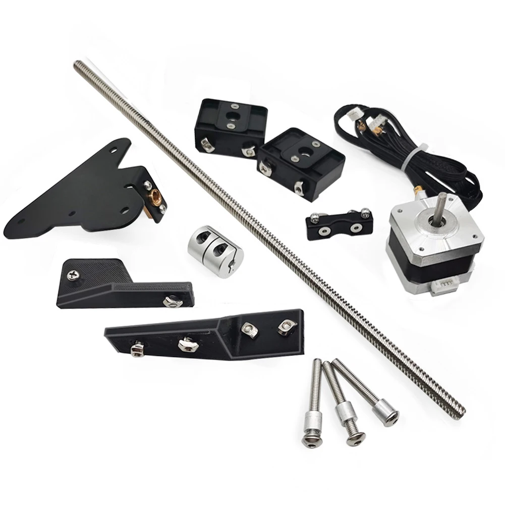 

Dual Z Axis 3D Printer Leading Screw Rod Kit Stable Easy Install Stainless Steel Upgrade Home Office Durable For Ender 3 3S