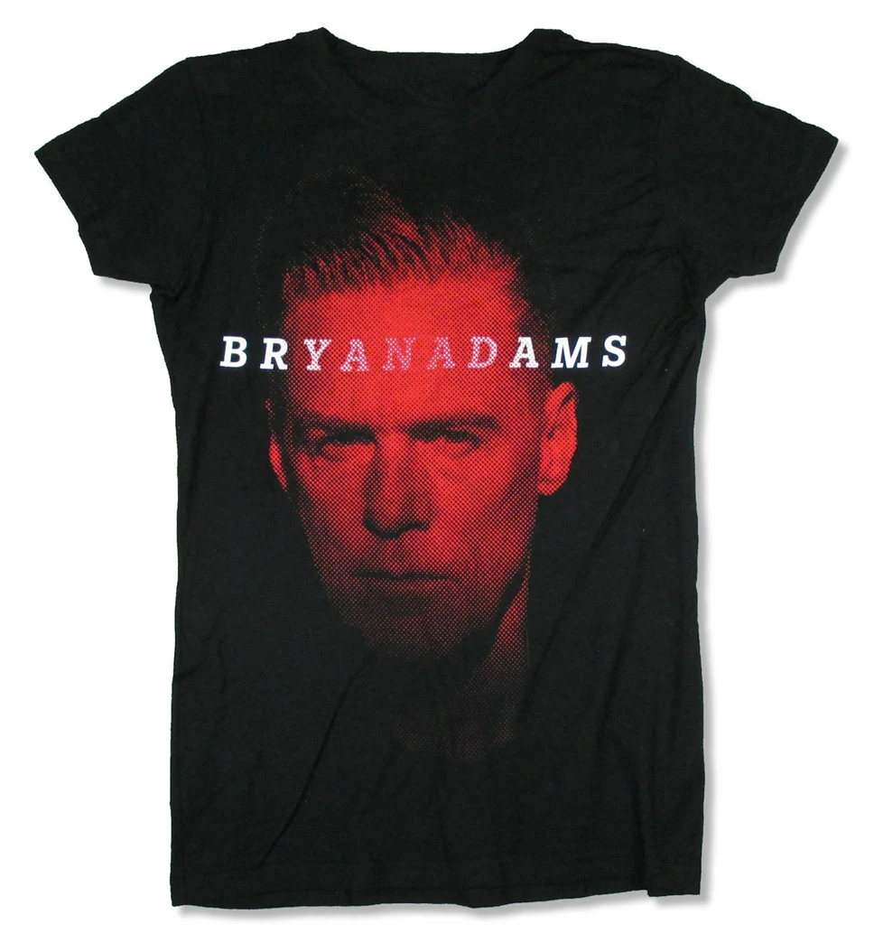 Bryan Adams/2015 г. Черная футболка с принтом красное лицо для девочек-подростков новая