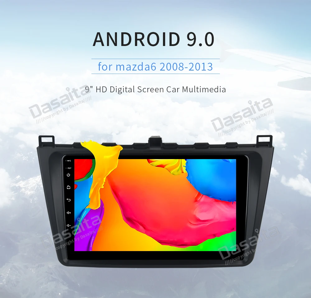 Dasaita 1 din автомобильный Android 9,0 радио " ips для Mazda 6 2009 2010 2011 2012 2013 gps 1080P видео автомобильный стерео навигация TDA7850