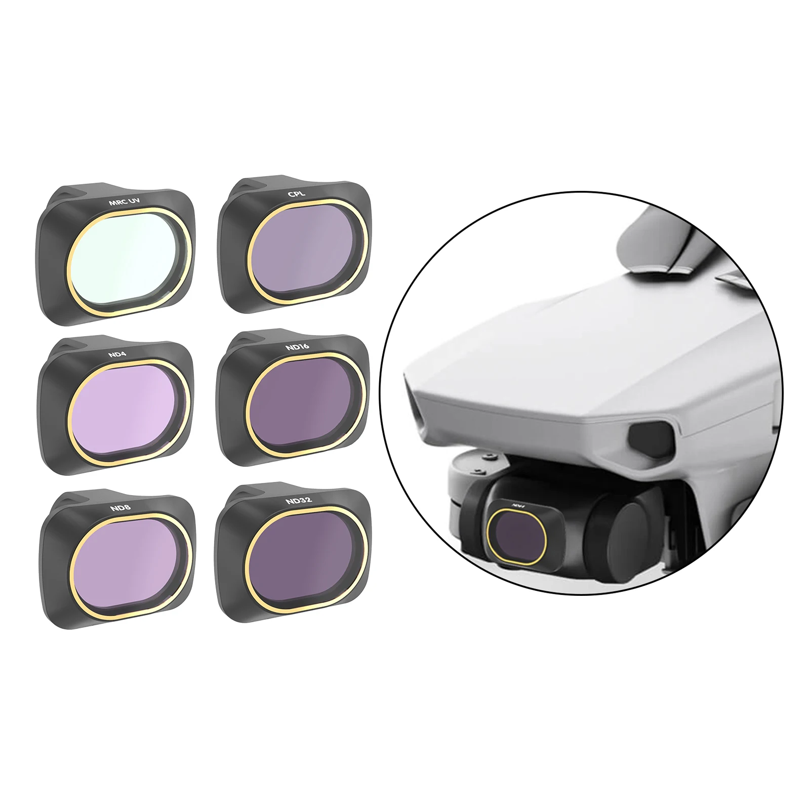 Набор фильтров для объектива DJI Mavic Mini / 2 Комплект камеры (UV CPL ND4 ND8 ND16 ND32) |