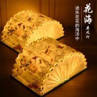 wooden book lightnovelty folding book lampportable night lightusb table lampmagnetic design creative gift home dcor