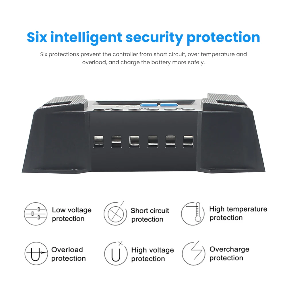 Контроллер заряда солнечной батареи SUNYIMA ШИМ регулятор панели с ЖК дисплеем 4 USB 12