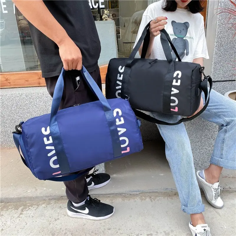 

Letter Large-capacity Travel Bag,Nylon Bucket Bag,Business Bag,Fitness Bag,Waterproof Swimming Bag,47*22*24cm