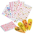 Новинка 2022, 3D Цветочный стикер для ногтей, клейкие растения, цветные красивые цветы, переводные наклейки для ногтей, украшение для ногтей