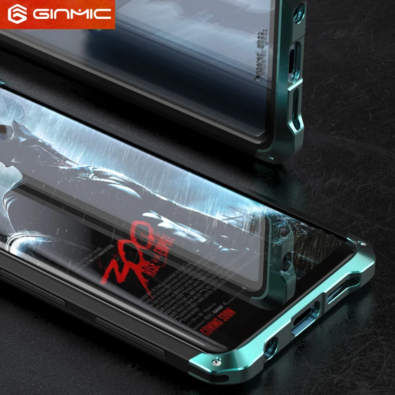 Чехол для Samsung Galaxy S9 прозрачный стеклянный Алюминиевый металлический жесткий