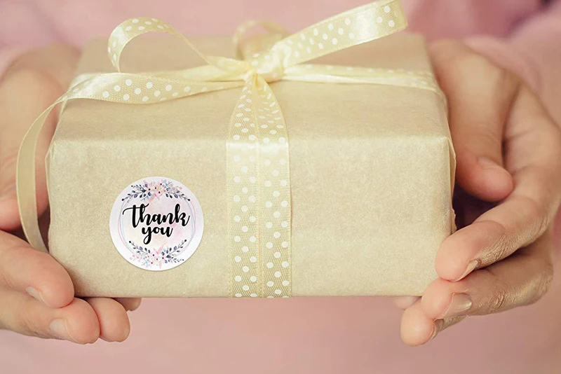 round thank you for your order sticker floral Thanks Shopping Small Shop Local Handmade print labels | Дом и сад