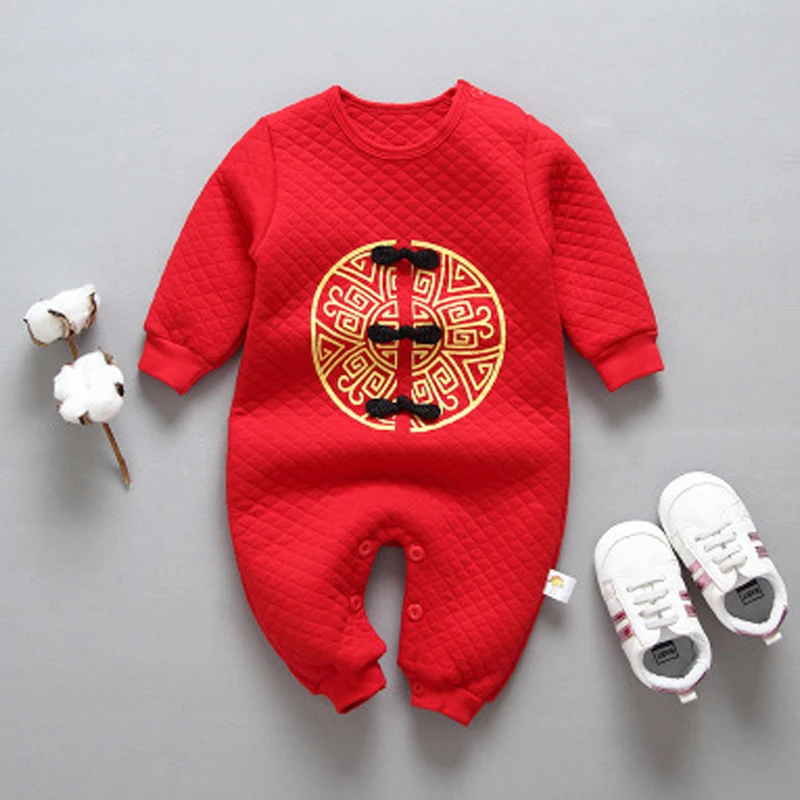 Китайские традиционные хлопковые детские комбинезоны для мальчиков и девочек