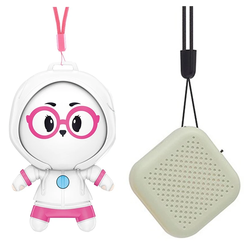 

2 Set Air Purifier Necklace, Wearable Travel Mini Negative Ion Generator, White & Green