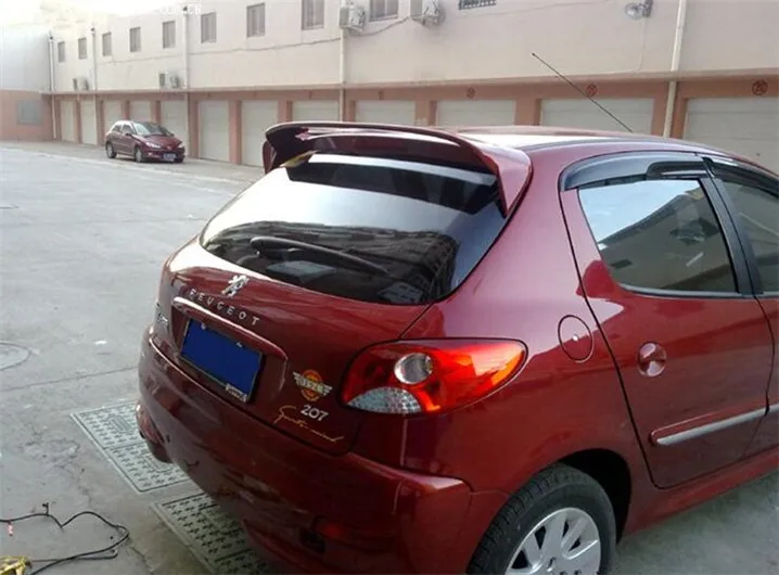 Спойлер для Peugeot 207 спойлер 2006 2013 из АБС пластика заднего крыла автомобиля цветной