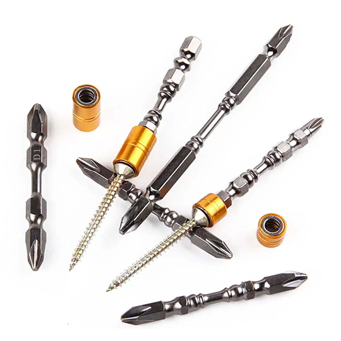 

1Pcs Screwdriver Bit Hand Tools Hardness Magnetic 65MM 110MM Cross Head Double Head Electric Screwdriver Set Phillip Screws