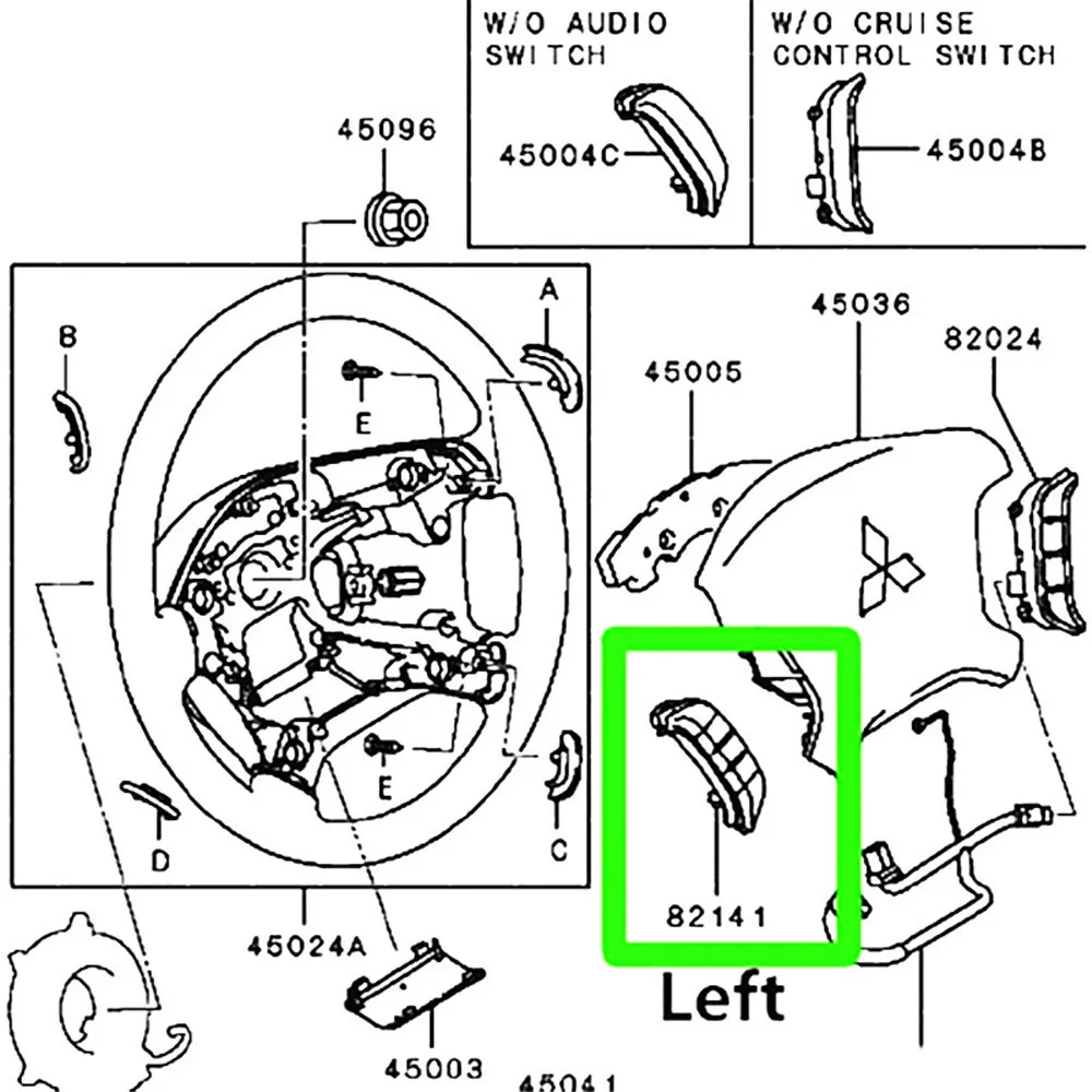 

Car Accessories Steering Wheel Switch Audio Radio Control 84250-PJL for Mitsubishi Pajero audio button