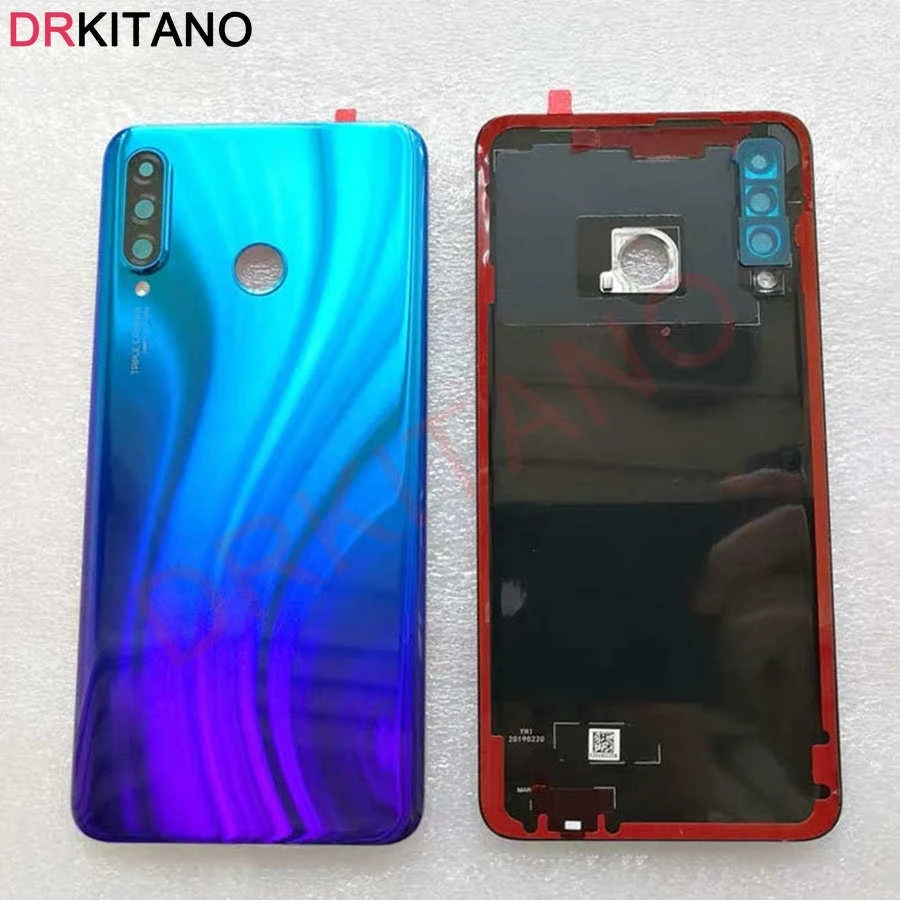 Задняя крышка батарейного отсека для Huawei P30 Lite Nova 4e стеклянная с объективом