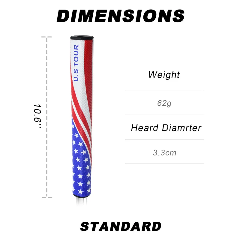 CRESTGOLF Putter Грипсы US TOUR 2 0/3 0 Гольф флаг ПУ гольф клуб захваты Нескользящая рукоятка