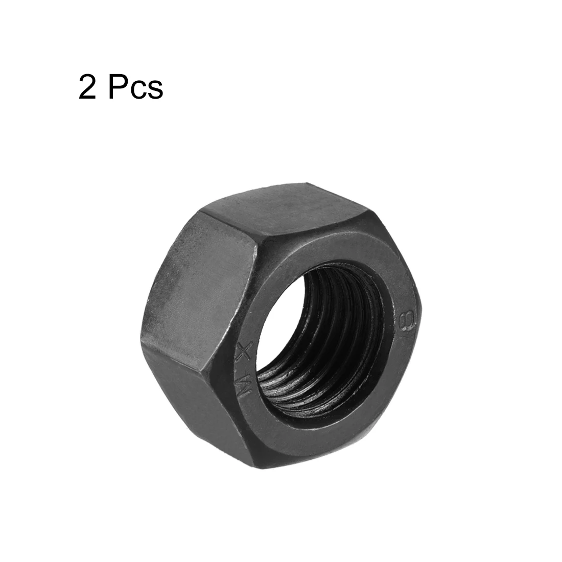 

uxcell M27 Metric Carbon Steel Grade 8.8 Hexagon Hex Nut Black 2pcs