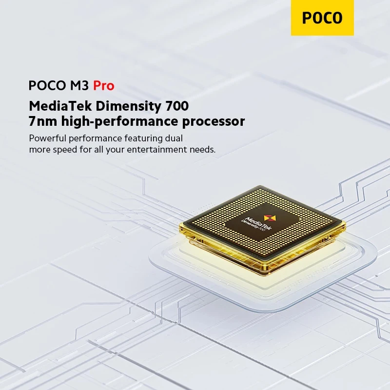 Смартфон глобальная версия POCO M3 Pro NFC Dimensity 700 Octa Core 90Hz 6 5 &quotFHD + DotDisplay 5000mAh 48MP Тройная
