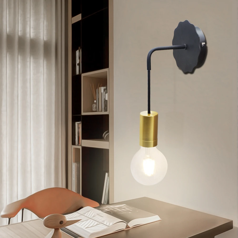 Настенные светильники с кабелем простая креативная подвесная настенная Золотая