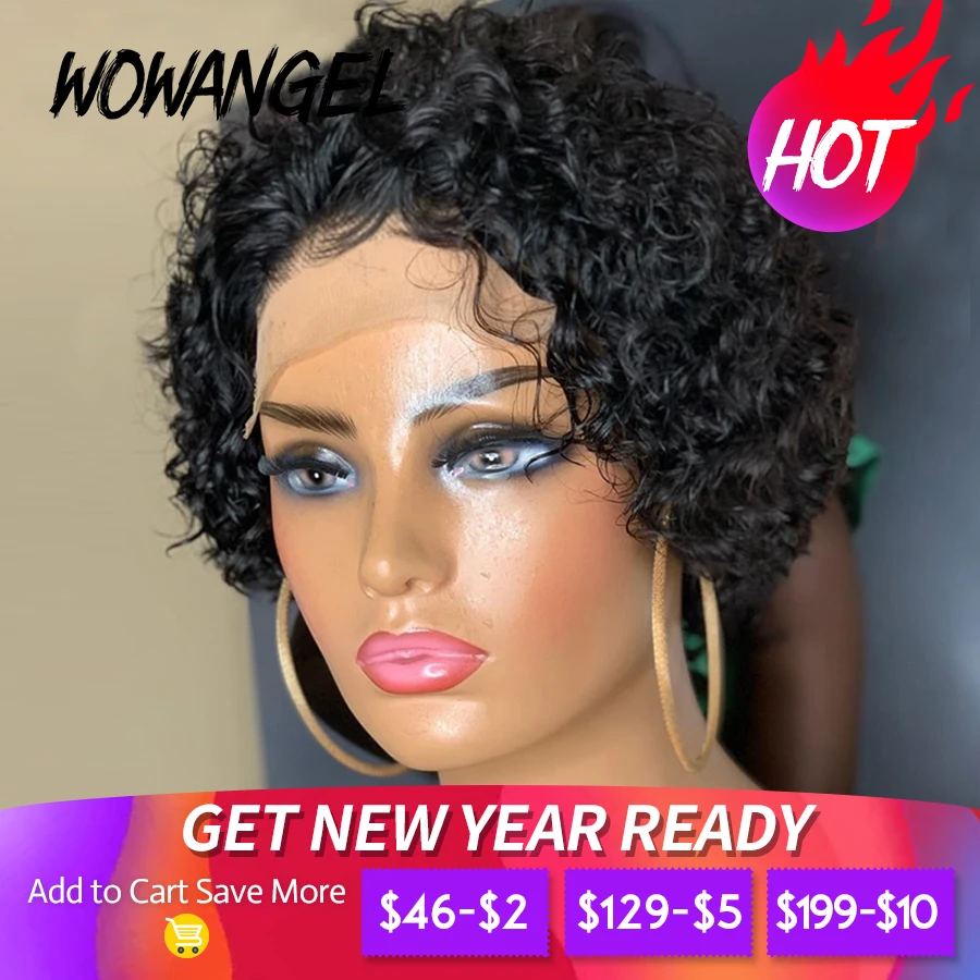 Стрижка Пикси Синтетические волосы на кружеве парики предварительно тупым