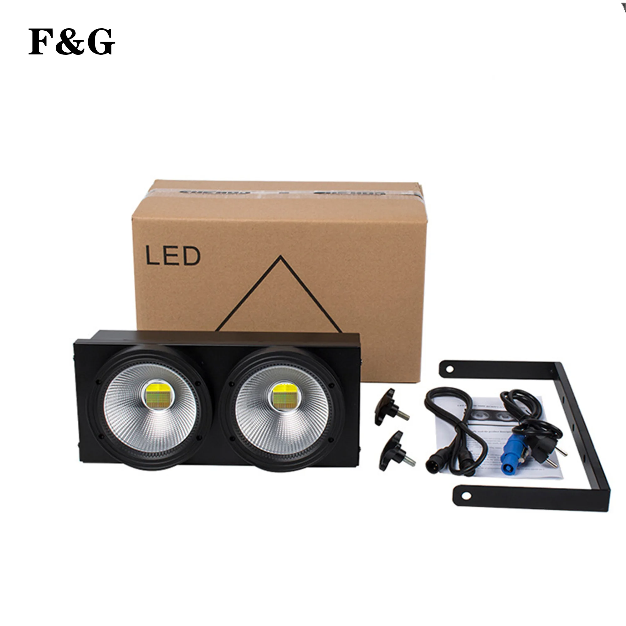 2 Охос Luz de público светодиодный 2x100W luz intermitente blanco frío/blanco cálido 2in1 COB opcional