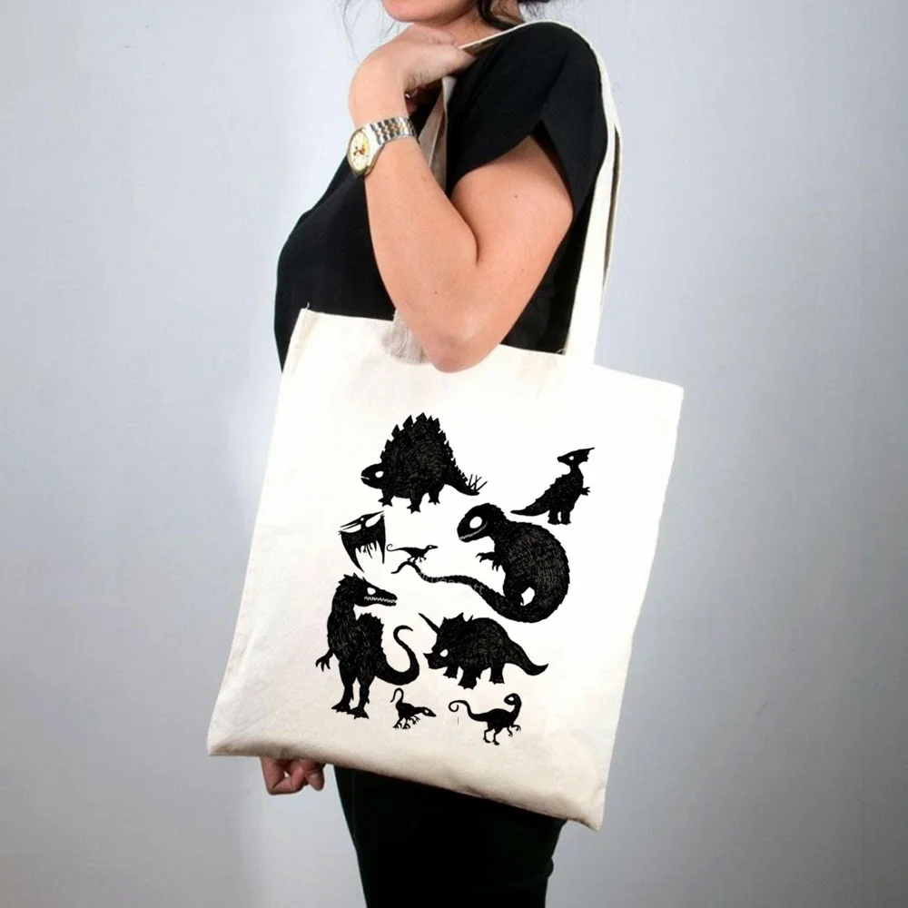 

2021 Shopper Salem Saberhagen Printed Tote Bag women Harajuku shopper handbag girl Shoulder shopping bag Lady Canvas Bag