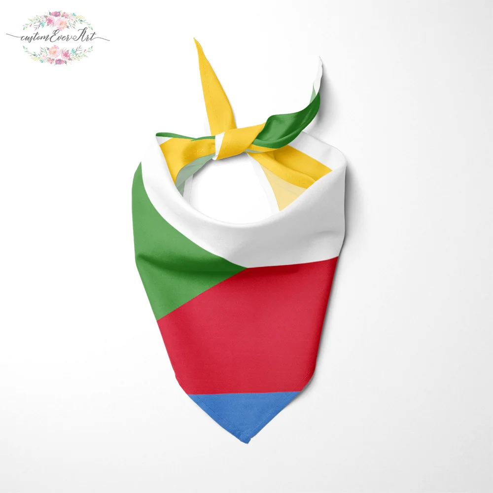 В Флаг Коморских Островов Собака Бандана кошка бандана для животных Pet аксессуар