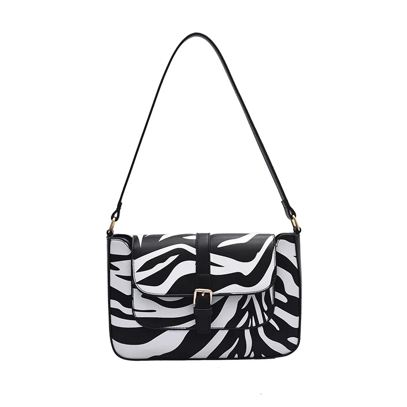 

OLUOLIN Mini Bag Women's Zebra Pattern Printed Textured Handbag Shoulder Bag Fashion Messenger Bag Female Pouch Street Outdoor