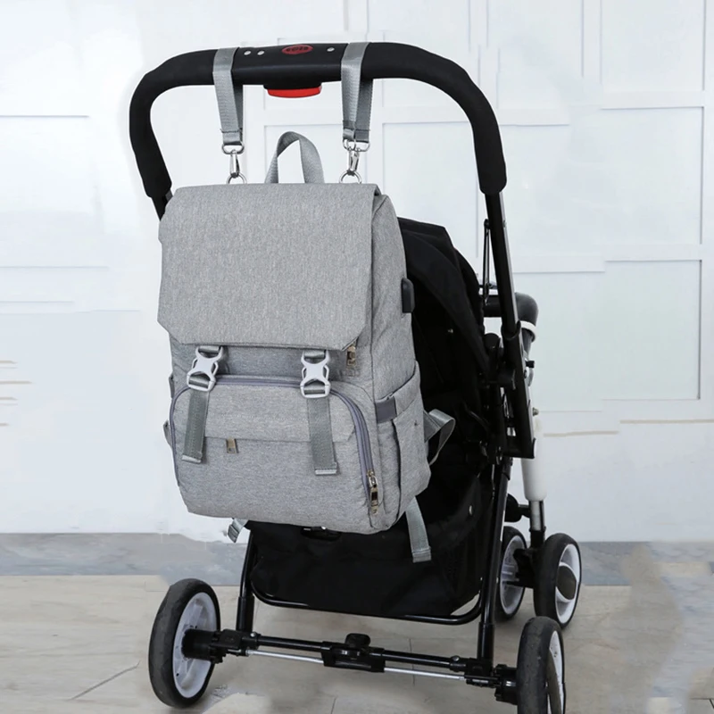 USB Diaper bag backpack Stroller Multifunction mommy large capacity Travel baby bags for mom 2020 zipper & hasp NEW Fashion | Мать и