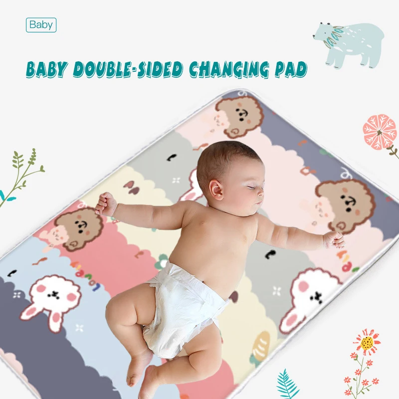 Aloe Cotton Baby Nappy Changing Pads Travel Double-Sided Washable Folding Waterproof Sheets Floor Game For Children Diaper Mats