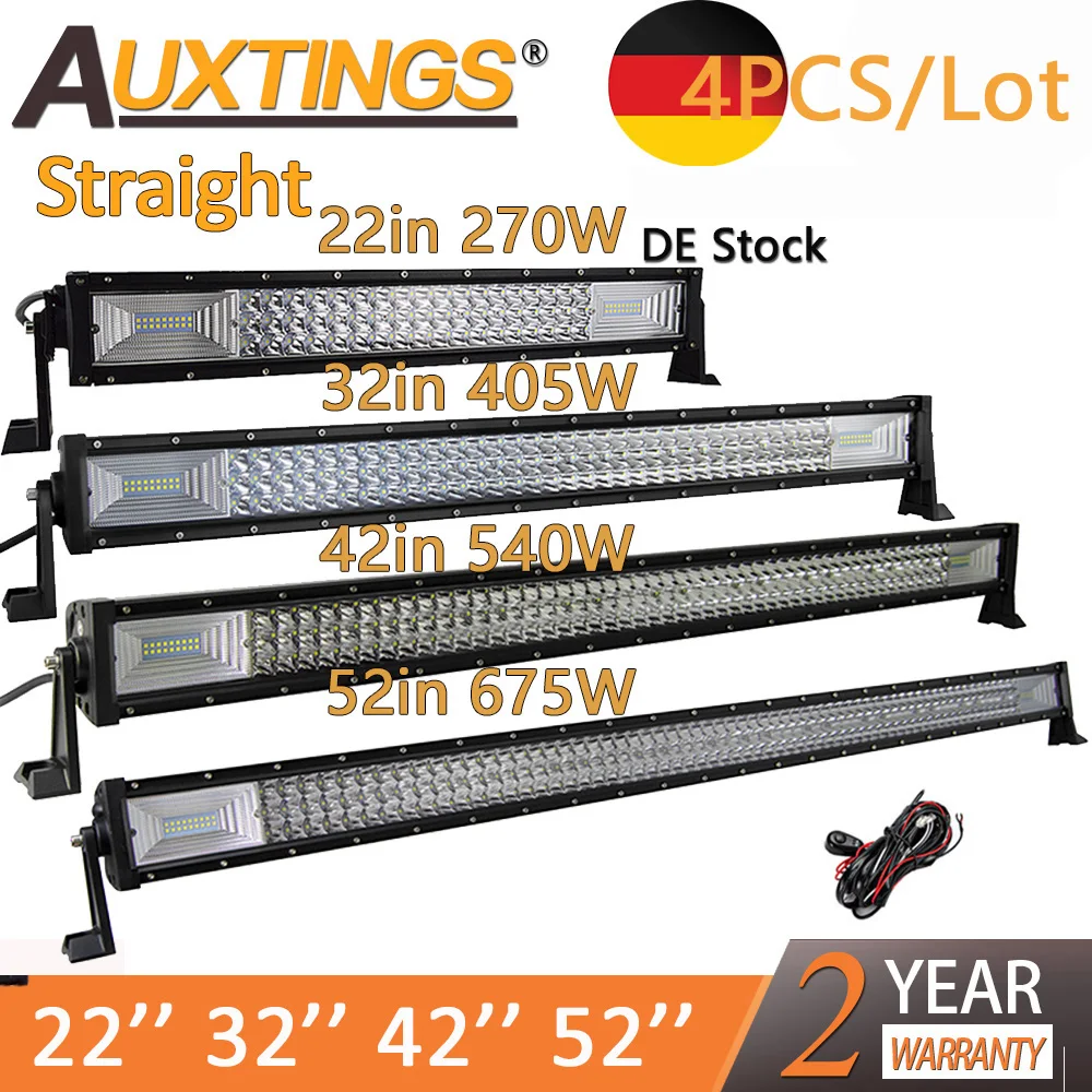 Auxtings оптовая продажа 4 шт./лот 22 &quot32&quot 42 &quot52&quot дюймовый светодиодный световой