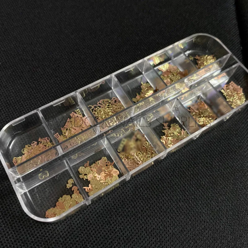 Бабочка сука металлические ногти блестки формы микс Набор ногтей шармы Маникюр