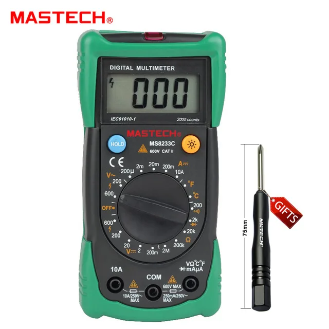 Профессиональный цифровой Бесконтактный Мультиметр MASTECH MS8233C тестер постоянного