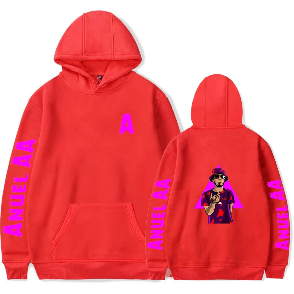 Anuel AA Стиль Знаменитостей уличная Толстовка зима осень для мужчин/женщин хип хоп пуловер с длинным рукавом негабаритных толстовки