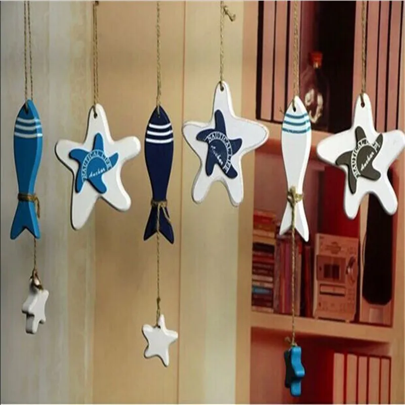 Средиземноморская Морская звезда Рыба Морской Декор повесить маленькие