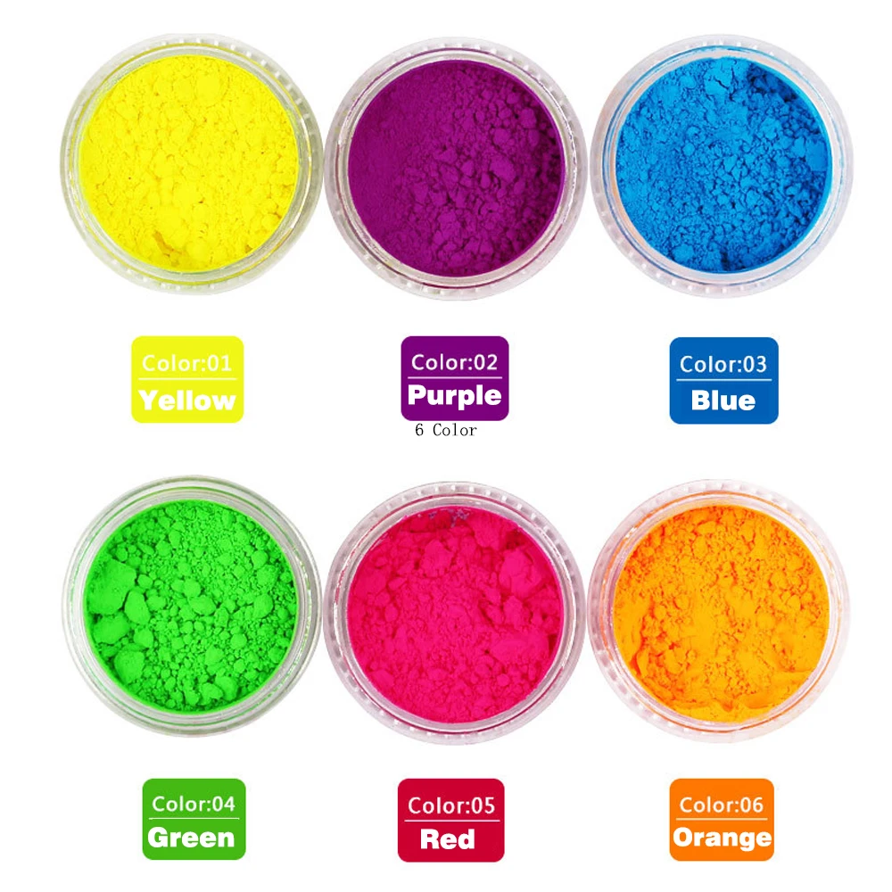 6 шт./компл. флуоресцентные неоновые пигментные тени для век палитра макияжа