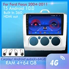 2 Din Android 10,0 Встроенный 360 автомобильный радиоприемник для Ford Focus 2004-2011 мультимедийный видеоплеер навигатор GPS wifi Bluetooth OBD2
