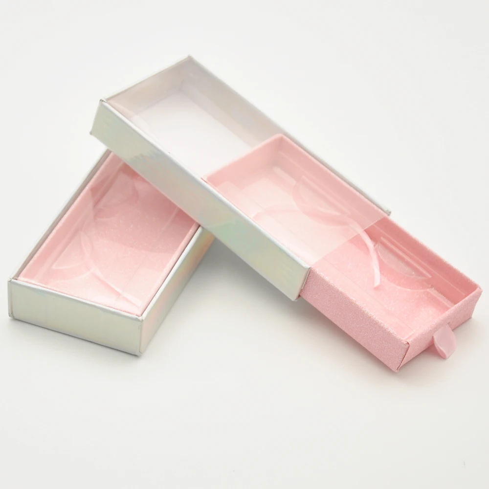 

Оптовая продажа ресниц Коробки упаковочная коробка посылка изготовленный на заказ розовым блеском с фокусным расстоянием 25 мм накладных р...