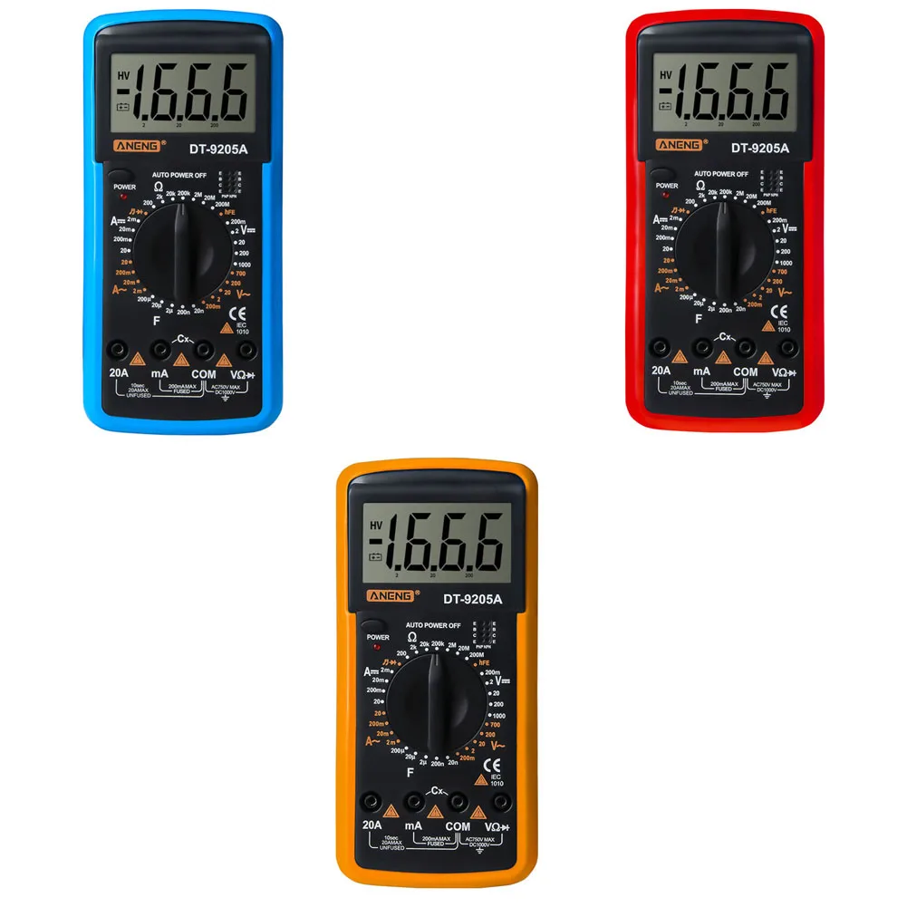 ЖК дисплей Цифровой мультиметр переменный/Прямое напряжение сопротивление тока