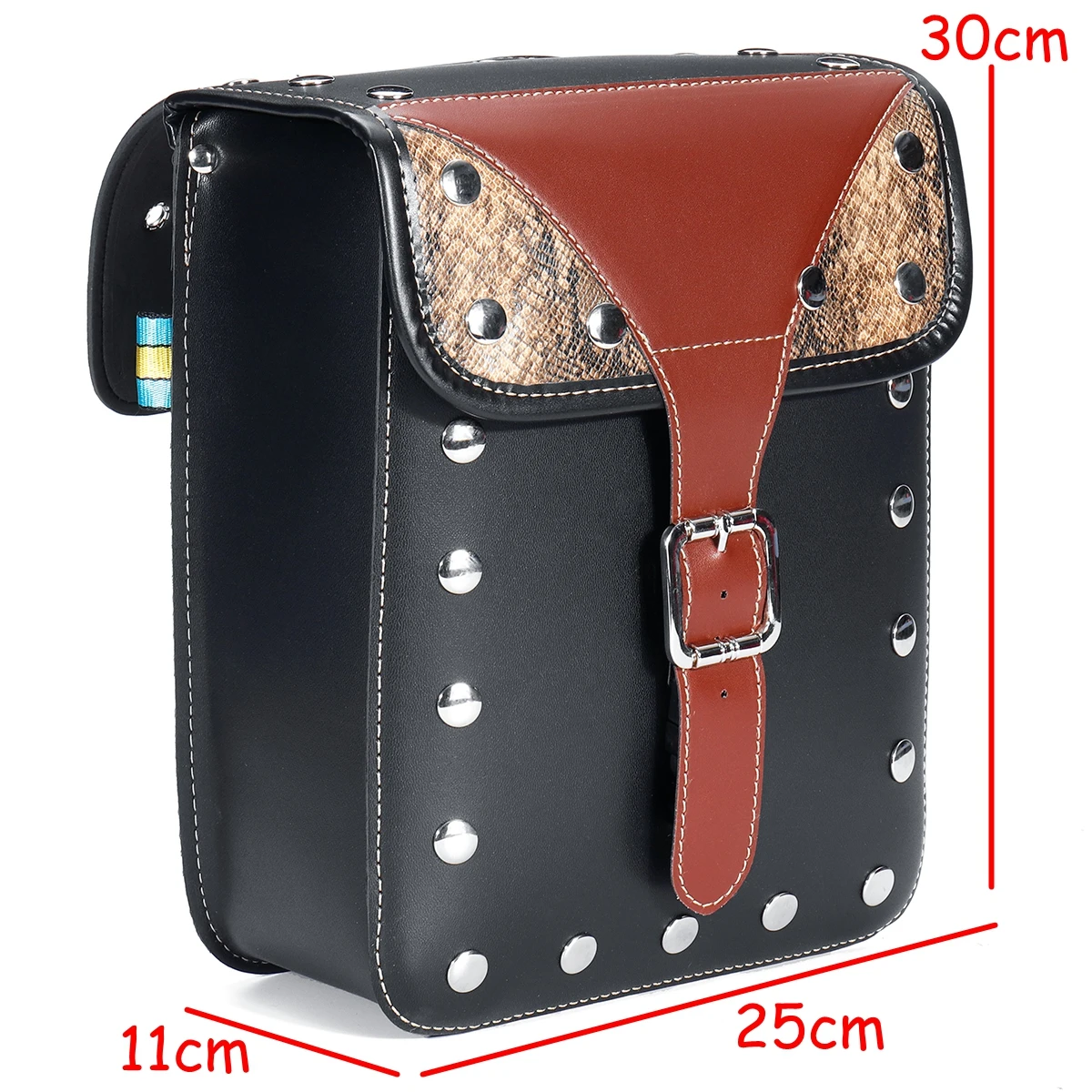 

For Softail/Dyna 1 Set Black Waterproof Racing Motorcycle Tool Bag Saddlebags Travel Bags Suitcase Luggage with Rivet Skull