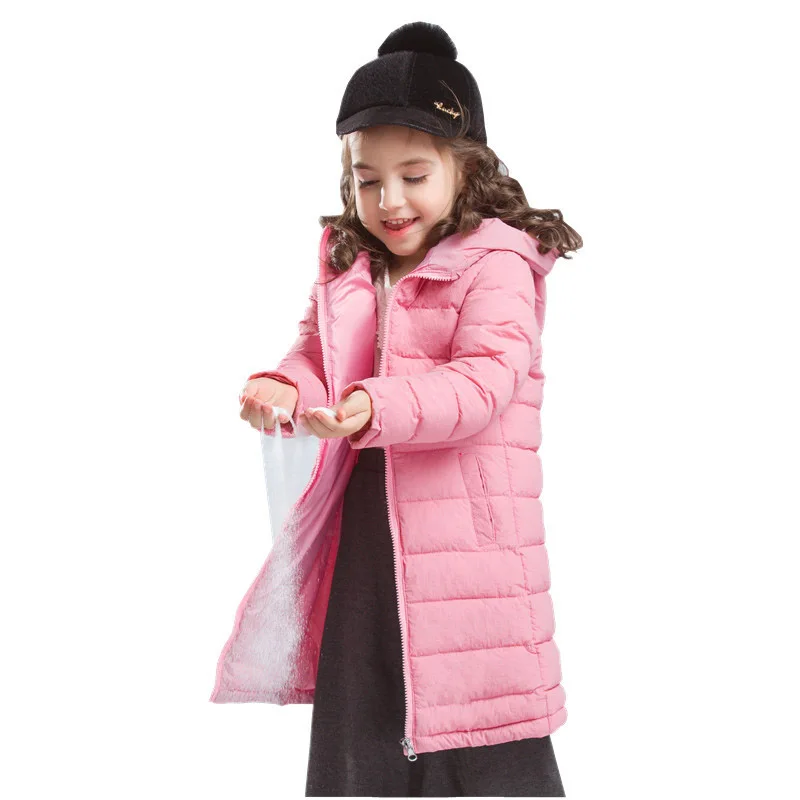 2019 зимняя куртка для девочек детская модная пальто теплая верхняя одежда с