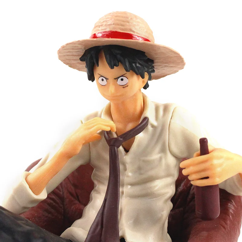 

16cm Figure Mugiwara Pirate Luffy Sitting Sofa Ver. PVC Action Figure Collectible Model Toys Gift