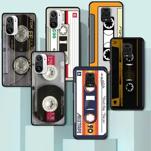 mobile phone case for xiaomi redmi note 9s 9 8 pro 10 8t 7 9c 9a black soft celular cover vintage cassette tape retro style art free global shipping