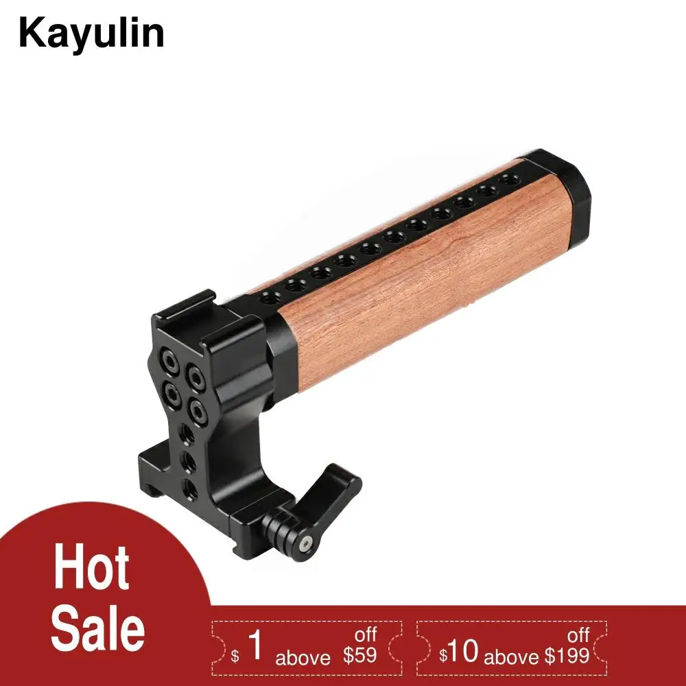 Kayulin быстросъемная деревянная рукоятка с адаптером ARCA Swiss Quickset для DSLR камеры