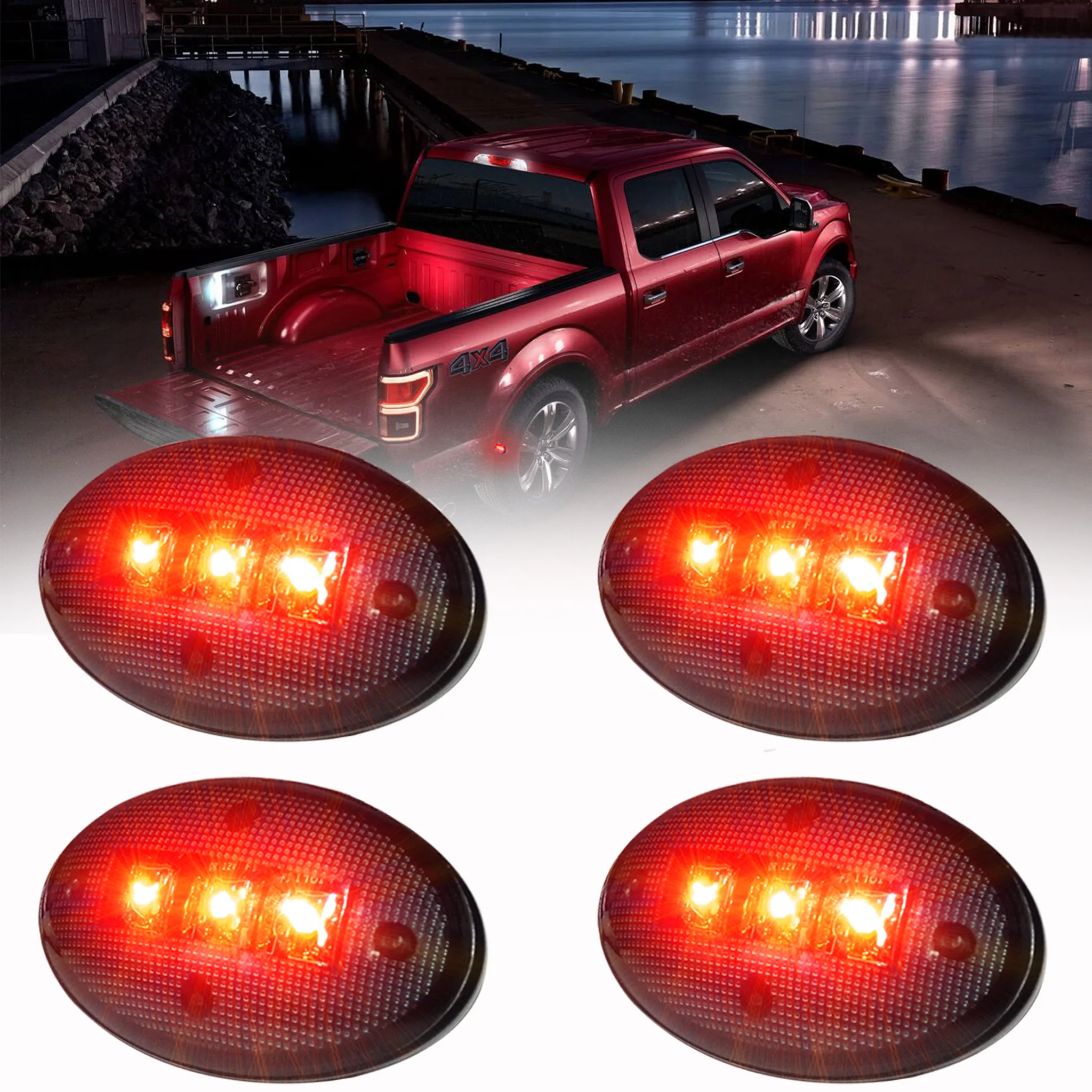 

4 шт., светодиодные лампы для Ford F150 F250F350 F450 F550