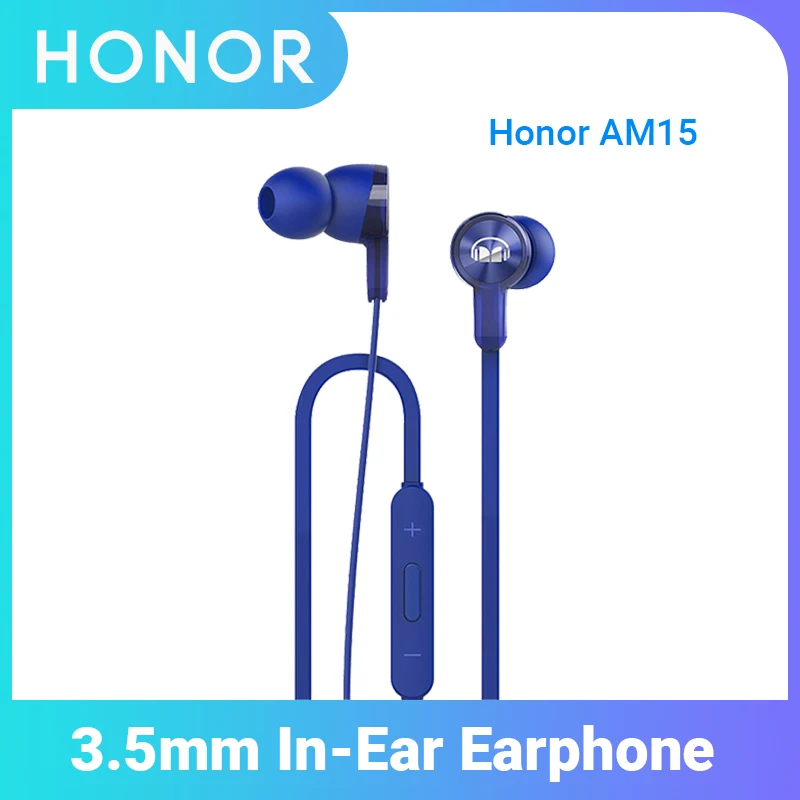 Оригинальные наушники вкладыши Honor AM15 3 5 мм с Huawei Histen и микрофоном для 9X 20